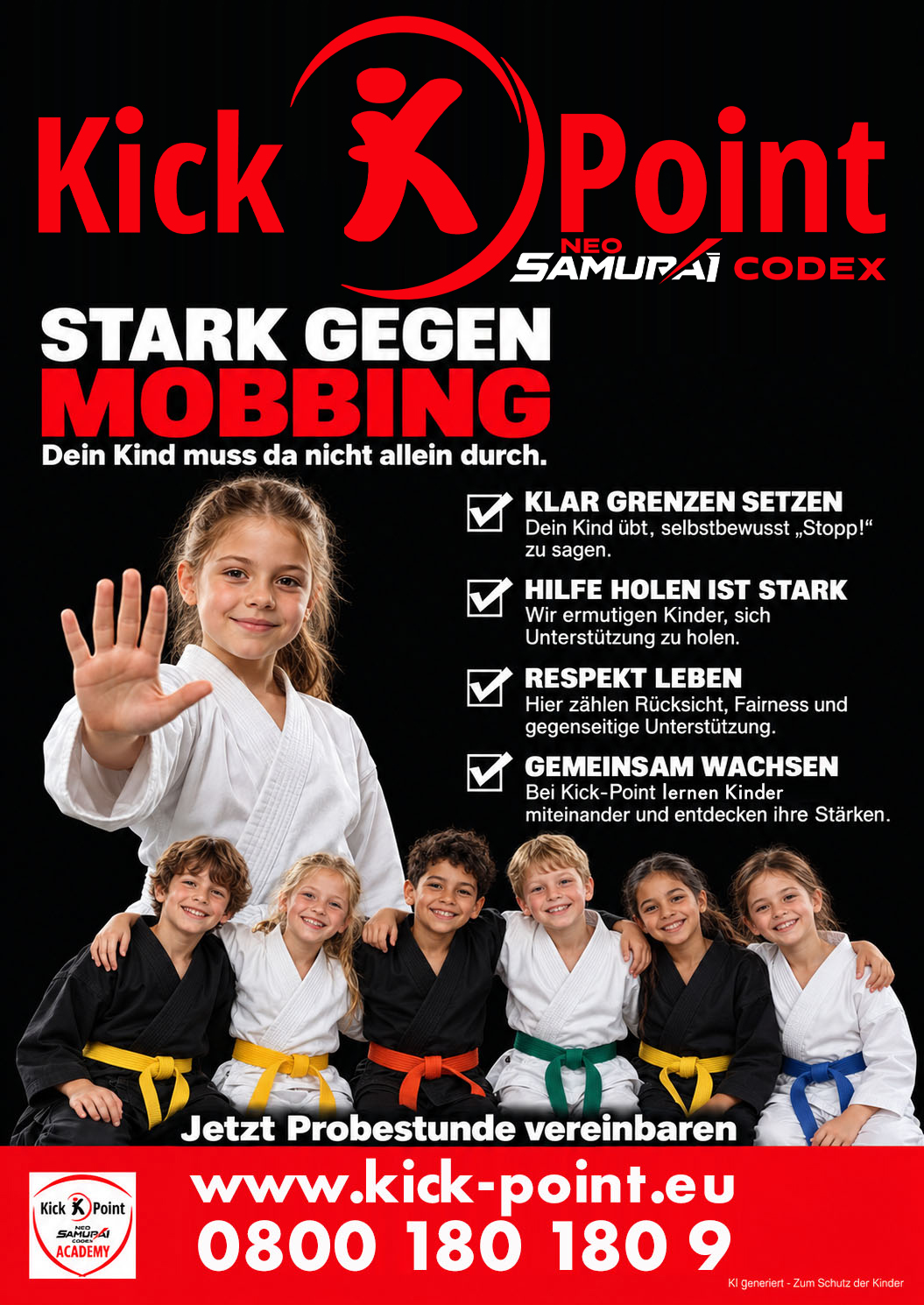 Aktuelles gemeinsames Kick-Point Plakat aus dem Medienhub